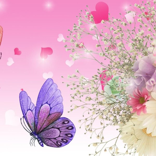 фон с бабочками