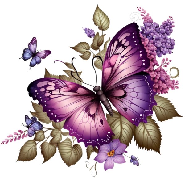 бабочки цветочки