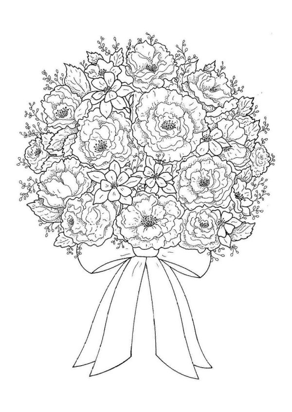 дудлы раскраски цветы