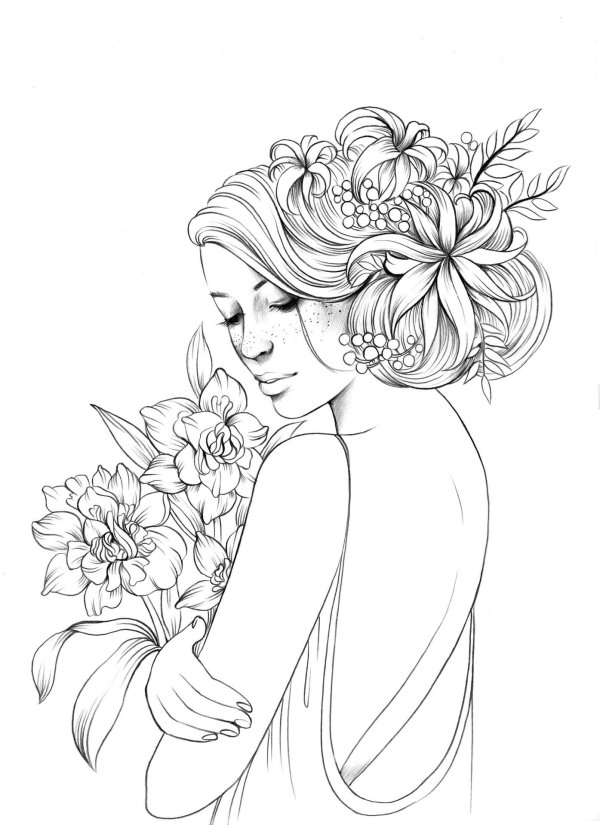 раскраска девушек