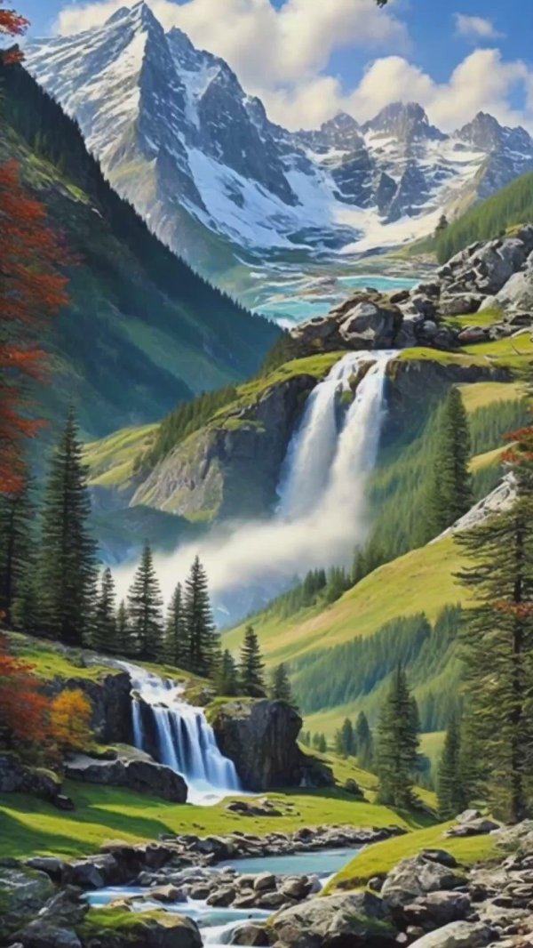 живопись водопад марк китли