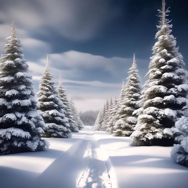 фон зимнего леса