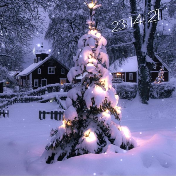 новогодние пейзажи