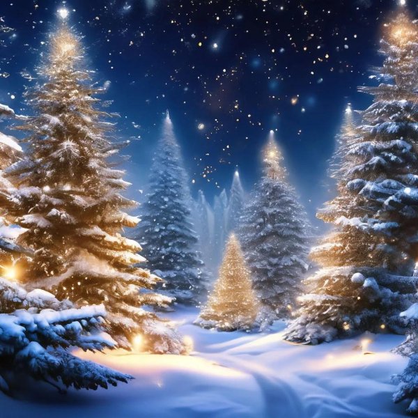 новогодний лес