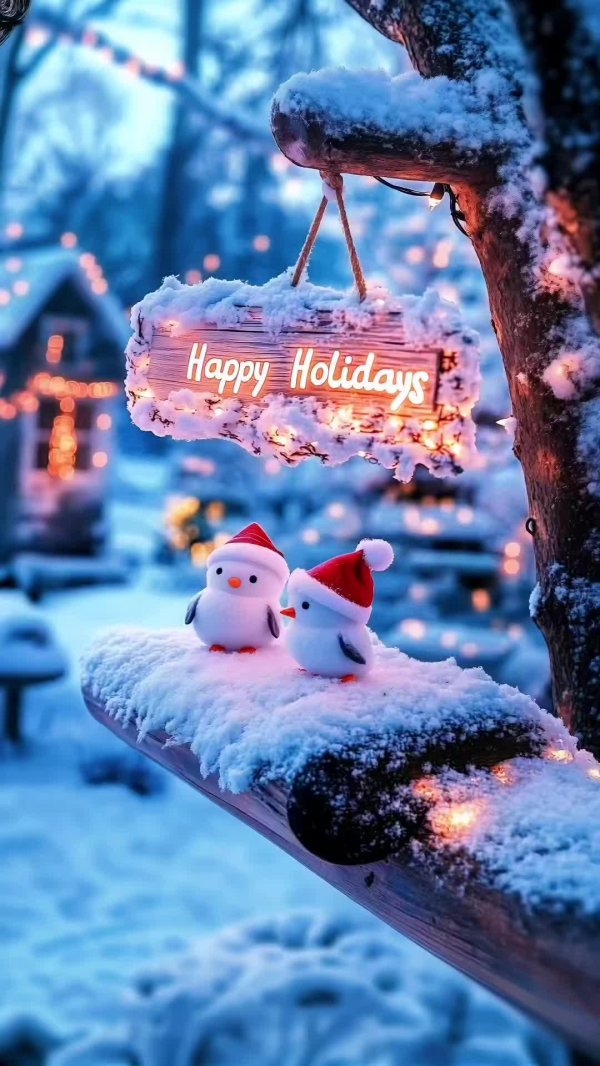 снеговик красивый