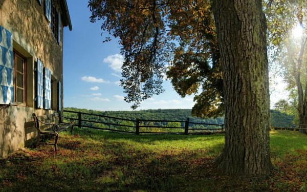 фон деревенский дом