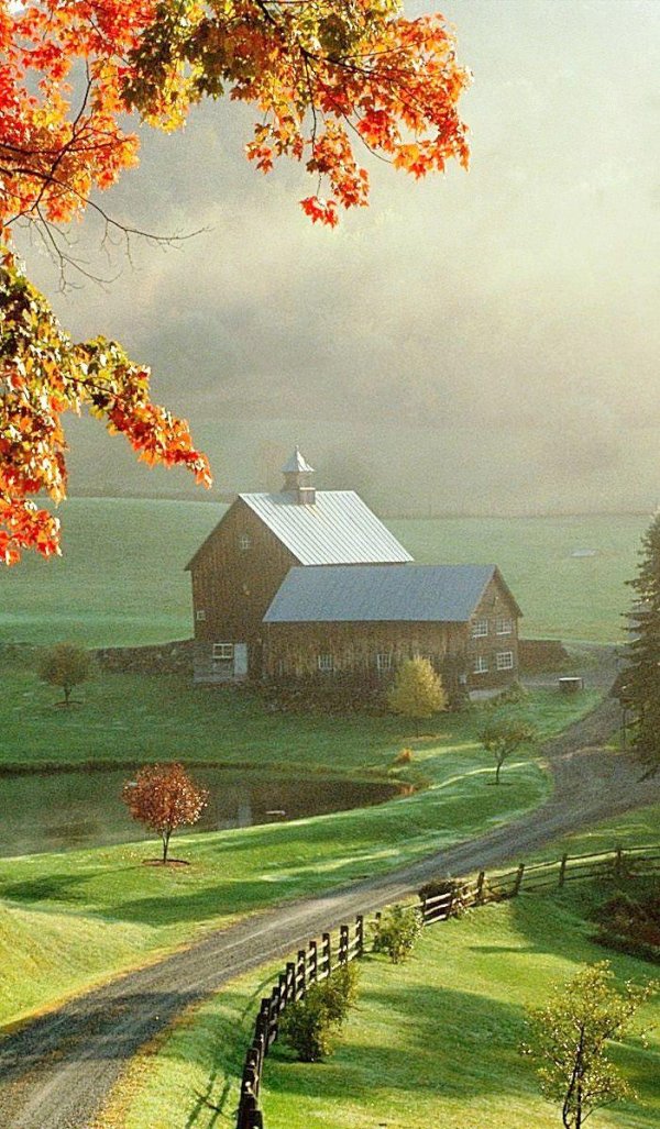 фон деревни