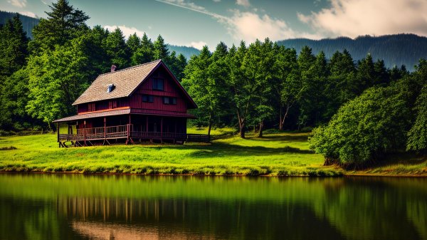 дом на озере