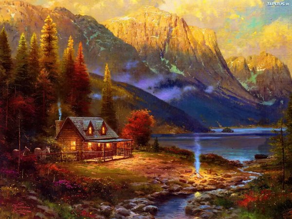 томас кинкаде живопись горы