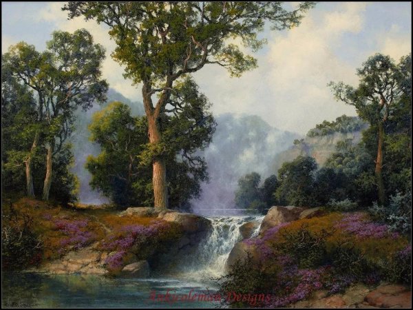 картины томаса аколе водопады