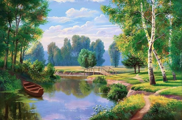 летний пейзаж картина