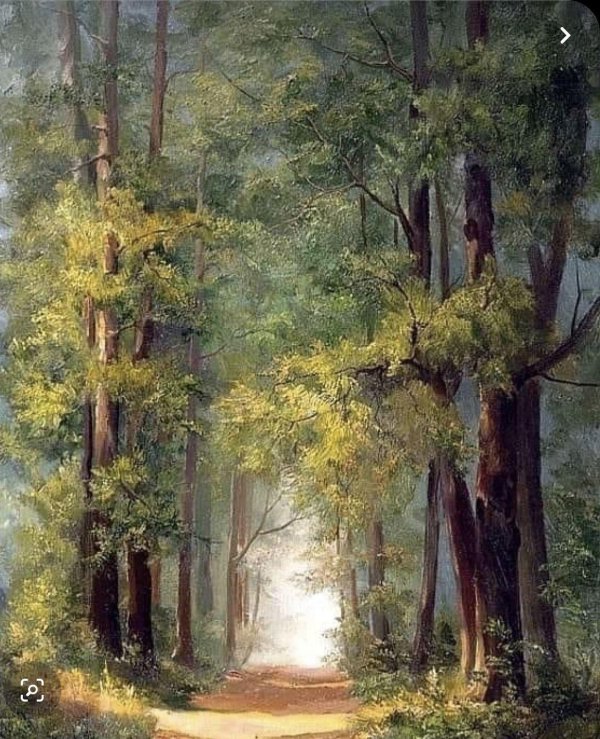 лес живопись
