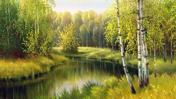 березовая роща картина