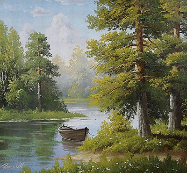 картина летний пейзаж