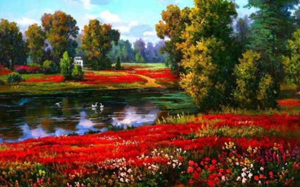 летние пейзажи живопись