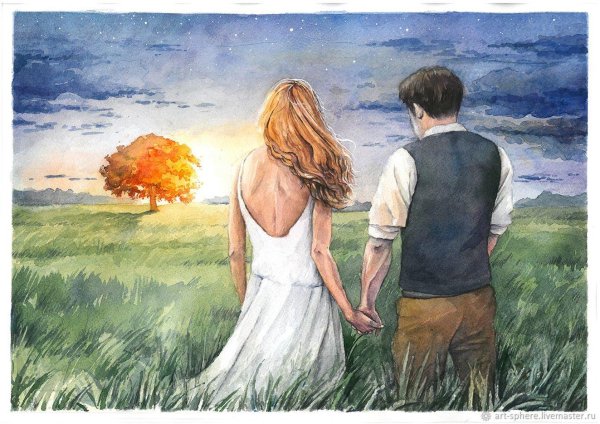 акварельная картина