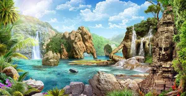 фреска горы