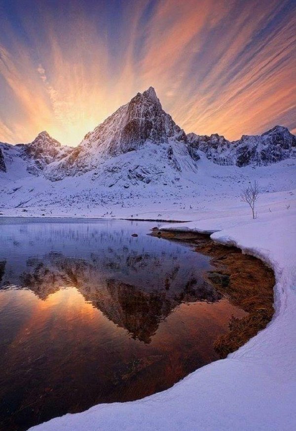 норвегия фьорды зима