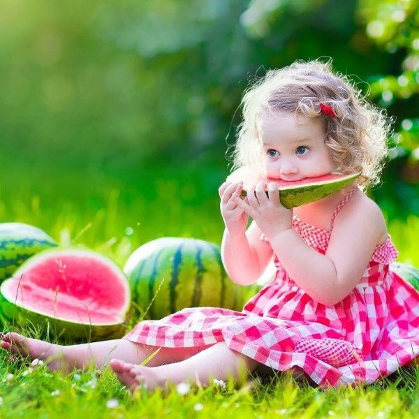 арбузная фотосессия
