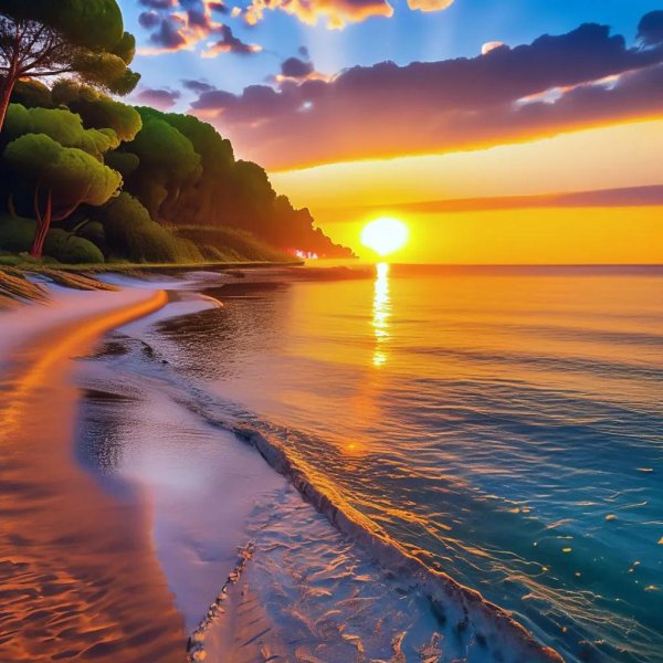 красивые закаты на море