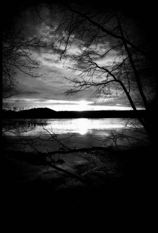 черный пейзаж