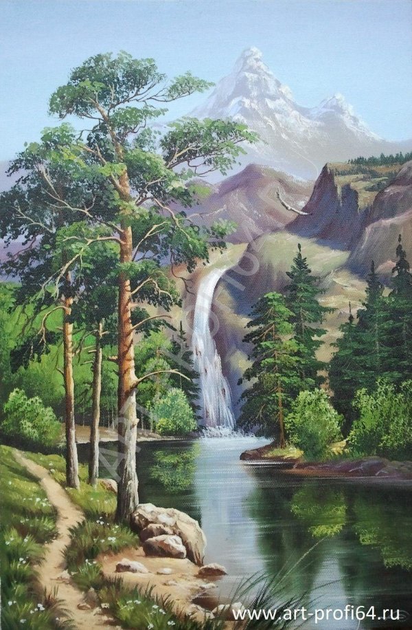 алмазная мозаика водопад 40х50