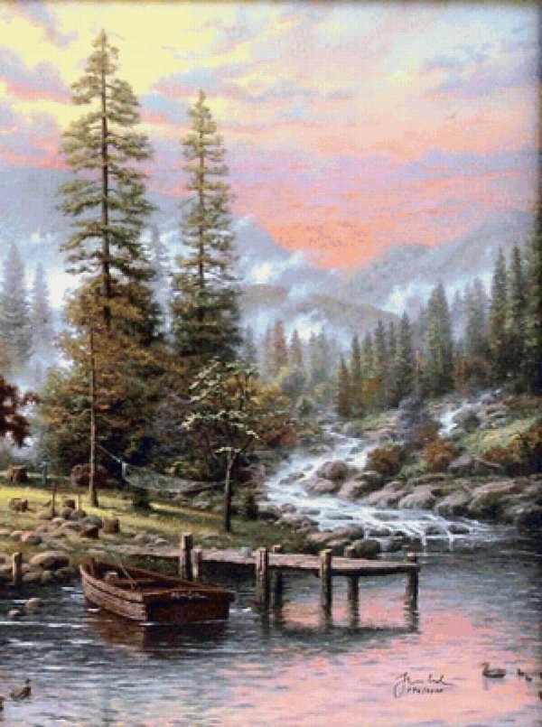 thomas kinkade a peaceful retreat