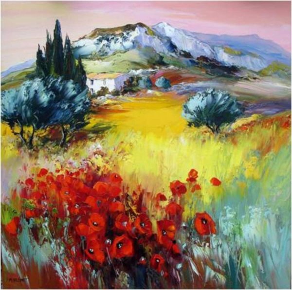 Маслом природа пейзажи