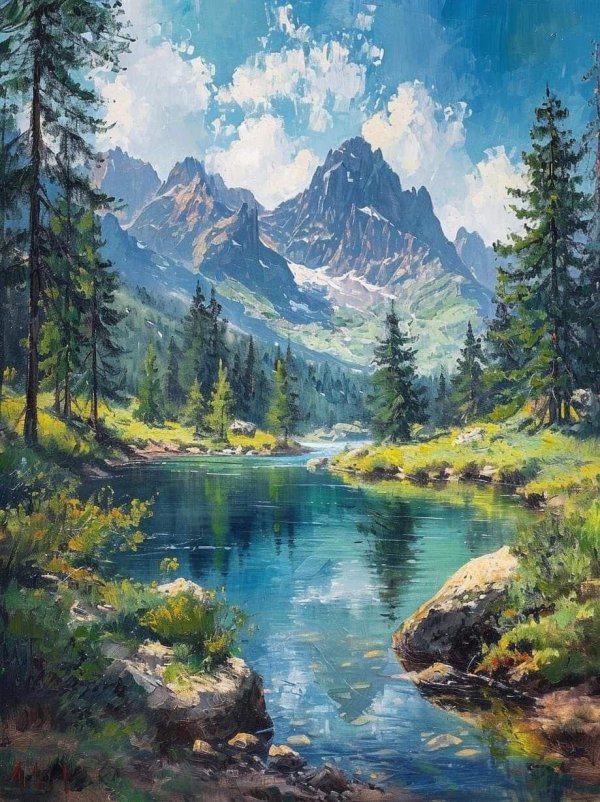 живопись горы