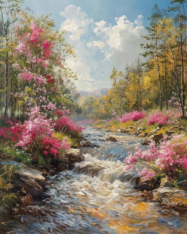 картина багульник забайкальский