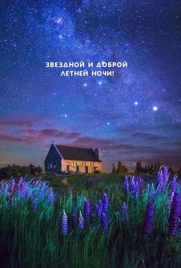 звездное небо и домик