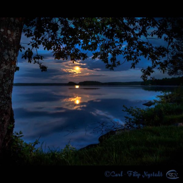 озеро закат