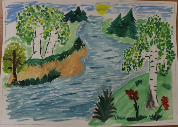 рисунок на тему родная природа