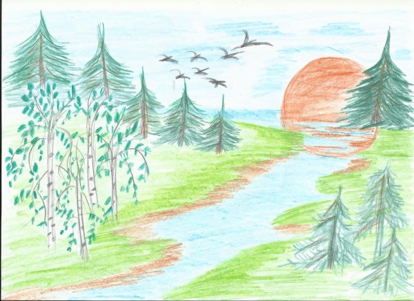 рисунок на тему природа