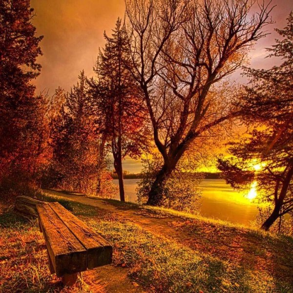 закат осенний