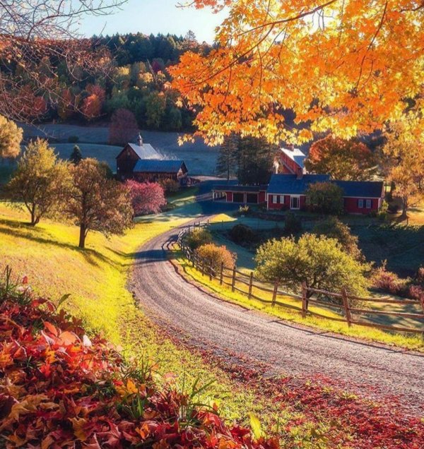 штат вермонт осенью