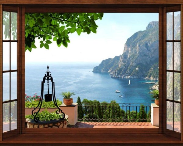 окно с красивым видом