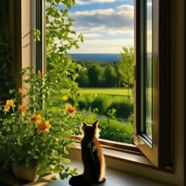 весеннее утро в окне