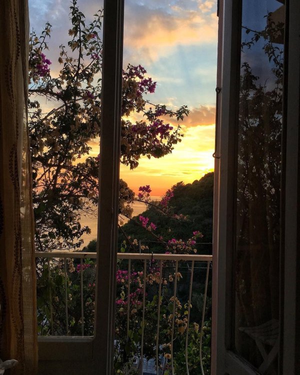 рассвет из окна