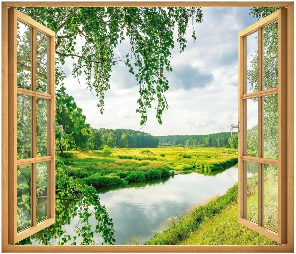 фотообои окно