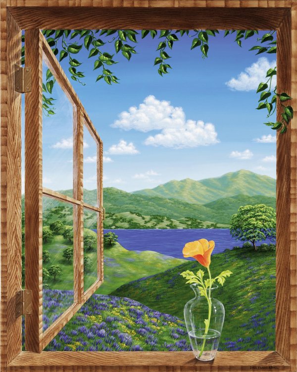 пейзаж в окне