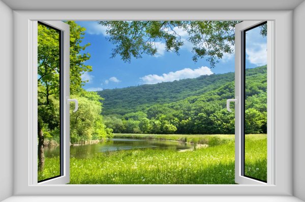 фотообои окно в интерьере