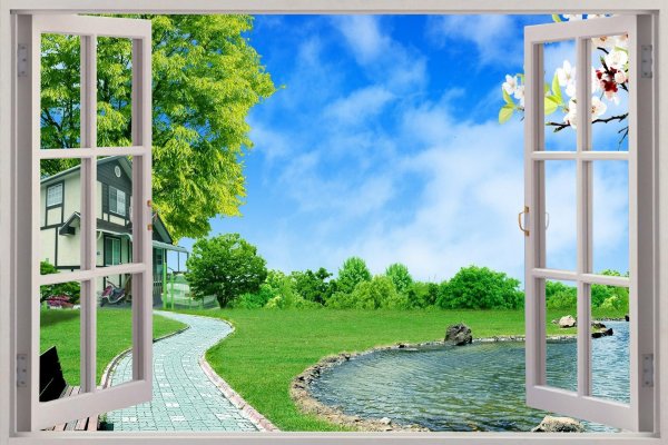 фотообои окно