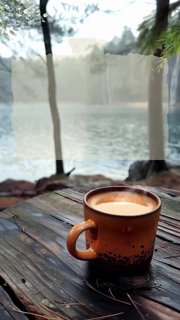 кружка чая на природе