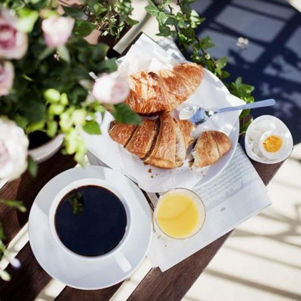 утро завтрак