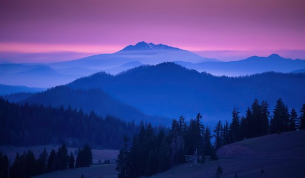 гора на закате