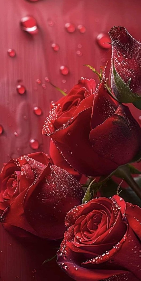 шикарные красные розы