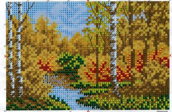 схемы для вышивания осень