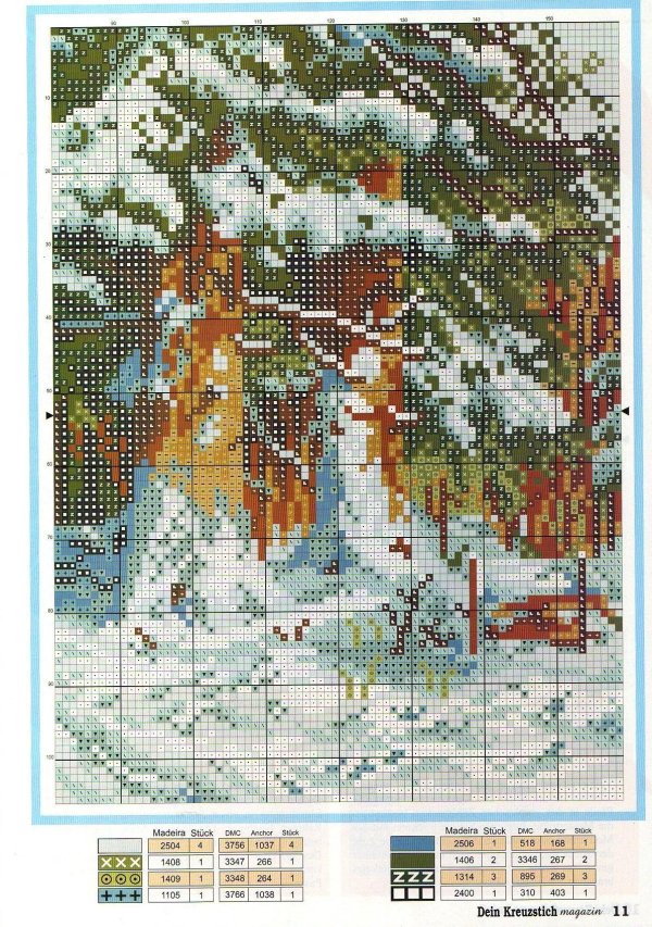 схемы вышивки крестом пейзажи