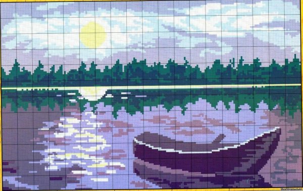 вышивка пейзаж